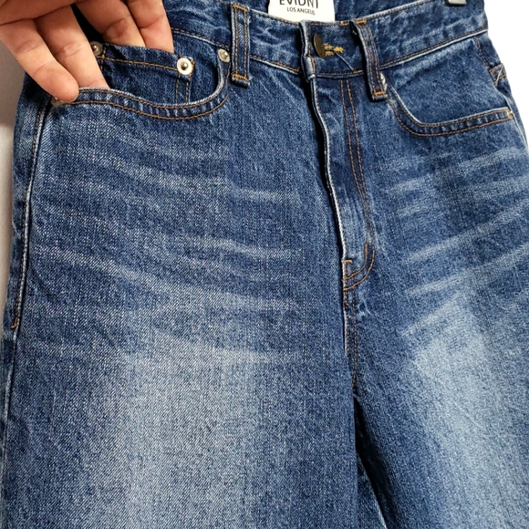 EVIDNT Los Angeles Reverse Cuff Cropped Jeans Women's Size Small - Picture 4 of 12